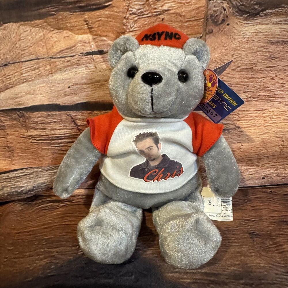 N SYNC Chris Kirkpatrick Rare Bears Limited Edition Stuffed Plush Bear 2000 TAGS